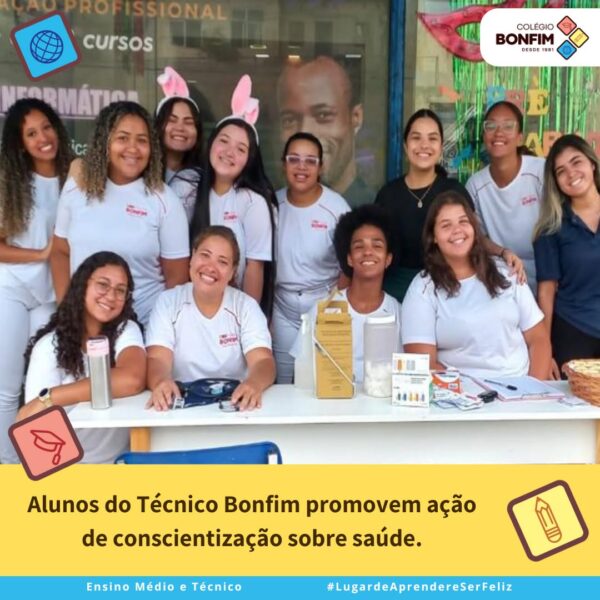 Ação de conscientização sobre a saúde